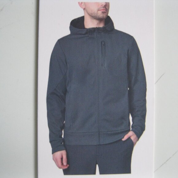 Mondetta Men's Outdoor Project Full Zip Adjustable Hooded Active Jacket, grey XL - Picture 1 of 14